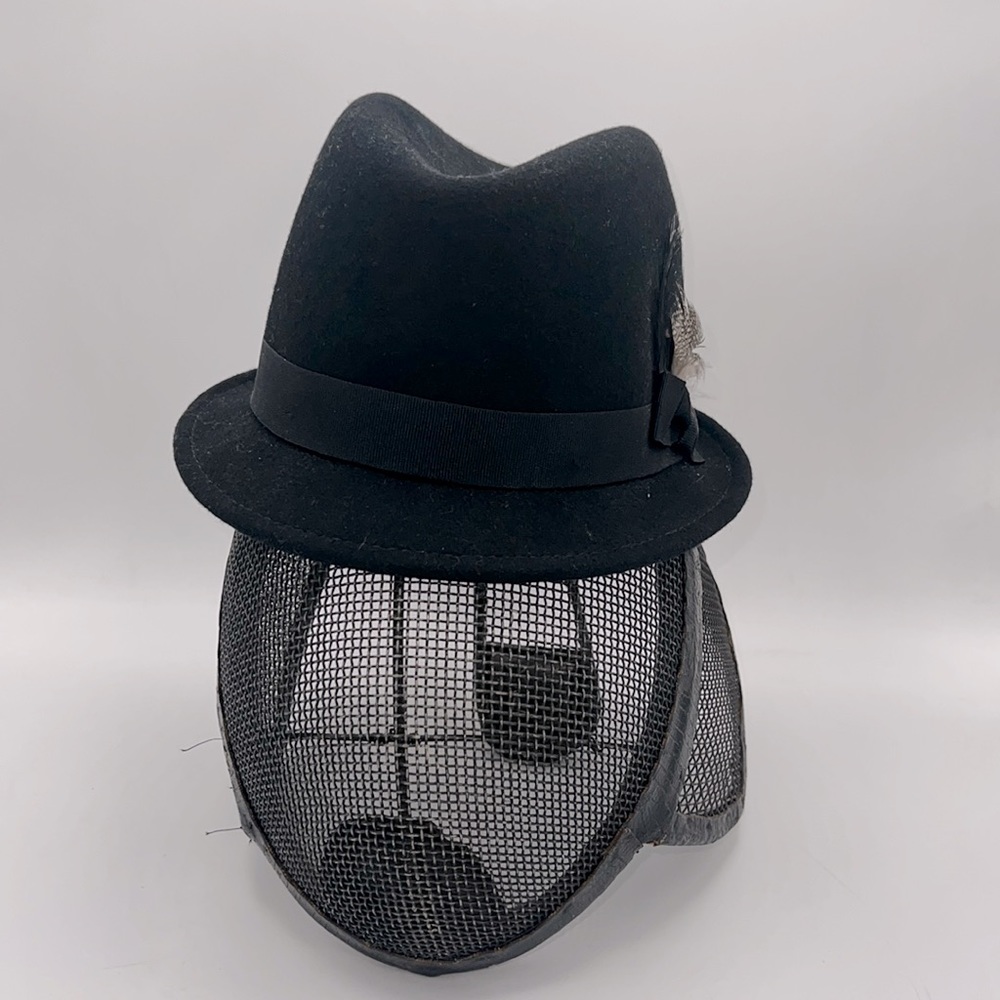 Delux Traveller Felt Fedora, Black, OS (57cm)